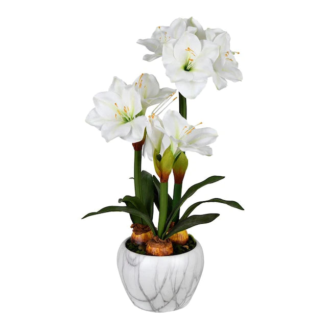 25-in White Indoor Artificial Lily Flowers