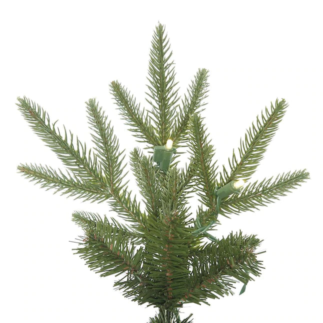 10-ft Pre-lit Traditional Slim Artificial Christmas Tree with LED Lights