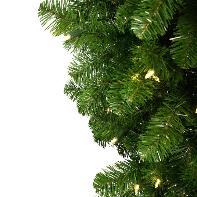 6-ft Pre-lit Traditional Upside-down Artificial Christmas Tree with LED Lights
