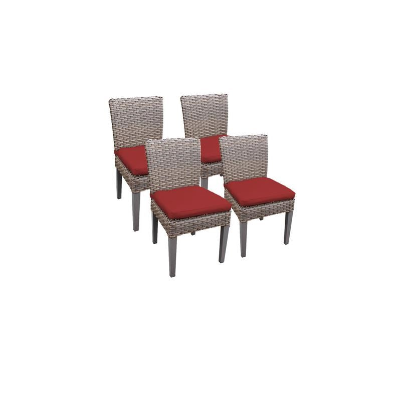 4 Florence Armless Dining Chairs in Terracotta (2 Boxes) EJ538