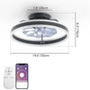 19.6'' Careen 8 - Blade LED Smart Bladeless Ceiling Fan with Remote Control and Light Kit Included