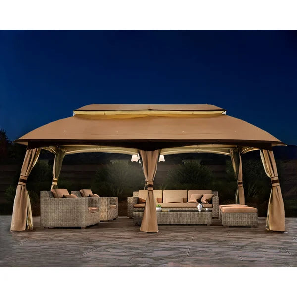 19.6 Ft W x 10 Ft. D Steel Patio Gazebo