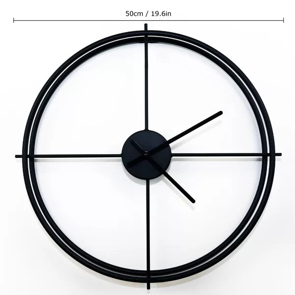 Black 19.6" Wall Clock