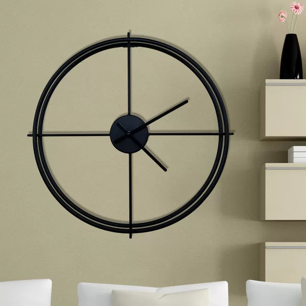 Black 19.6" Wall Clock