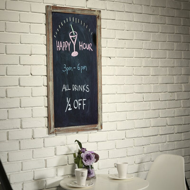 19.7'' H X 35.4'' L Wall Mounted Chalkboard