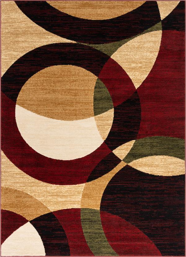 Bingo Red Modern Rug