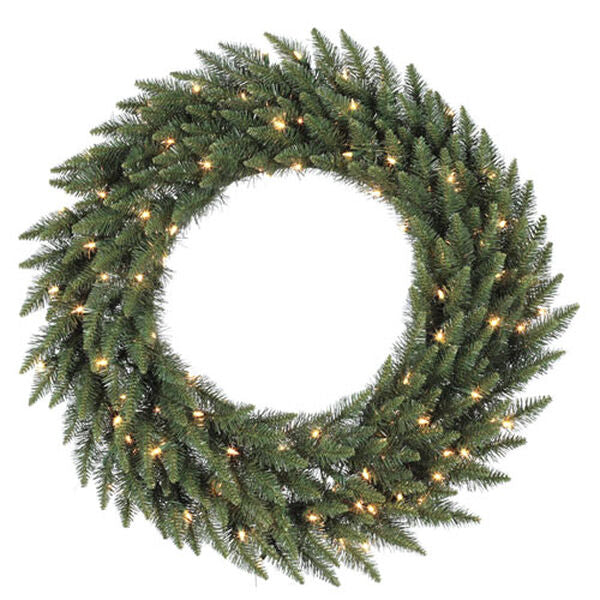 42-Inch Wreath w/90 Frosted Warm White Wide Angle LED Lights and 280 Tips