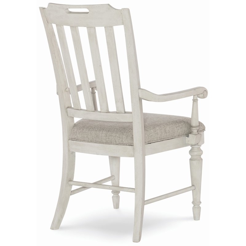 Legacy Classic Brookhaven Slat Back Arm Chair Vintage Linen Color Wood (set of 2) EJ663