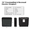 19'' W Electric Fireplace Insert