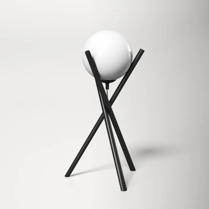 19" Black Tripod Table Lamp, (Set of 2)