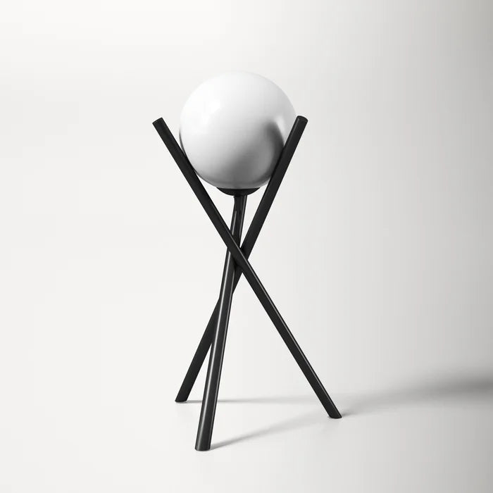 19" Black Tripod Table Lamp, (Set of 2)
