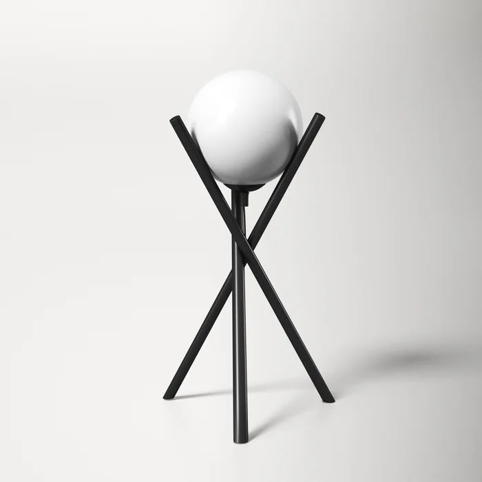 19" Black Tripod Table Lamp, (Set of 2)