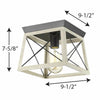 1 - Light 9.5'' Caged Square / Rectangle Flush Mount