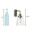1 - Light Dimmable Armed Sconce