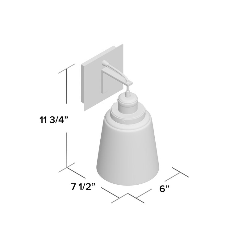 1 - Light Dimmable Armed Sconce