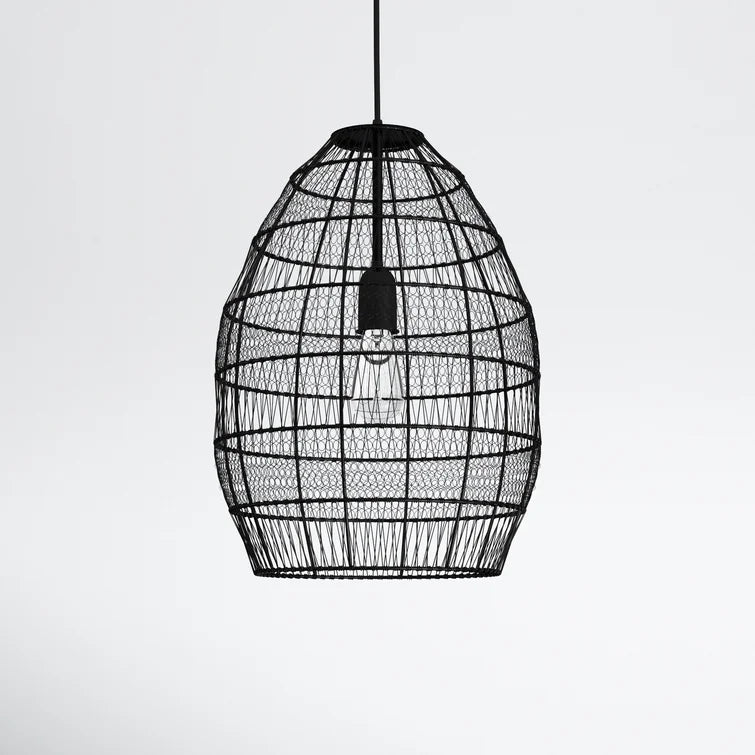 Black 1 - Light Single Teardrop Pendant