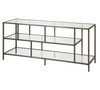 Winthrop 55 in. Aged Steel TV Stand with Glass Shelves