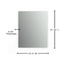 27 in. W x 41 in. H (L1) Frameless Rectangular Standard Glass Bathroom Vanity Mirror