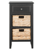 Safavieh Everly Drawer Side Table, Distressed Black