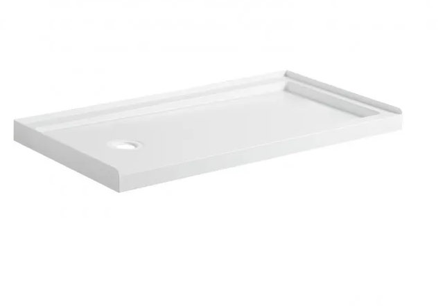 60" X 32" ACRYLIC SHOWER TRAY - LEFT DRAIN - WHITE *AS-IS*