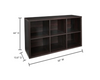 44 in. H x 30 in. W x 14 in. D Black Walnut Wood Look 6-Cube Storage Organizer