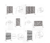 76 in. x 47 in. Laser Cut Metal Privacy Screen Line Pattern in White