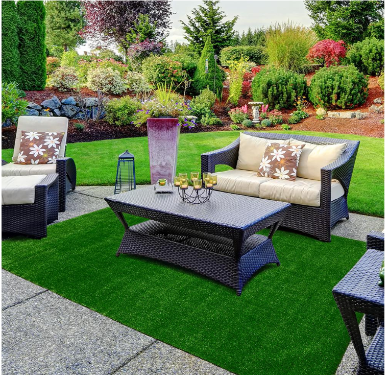 6 ft. x 8 ft. Green Artificial Grass Rug