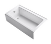 Bellwether 60 in. x 32 in. ADA Cast Iron Alcove Bathtub with Integral Farmhouse Apron and Left-Hand Drain in White