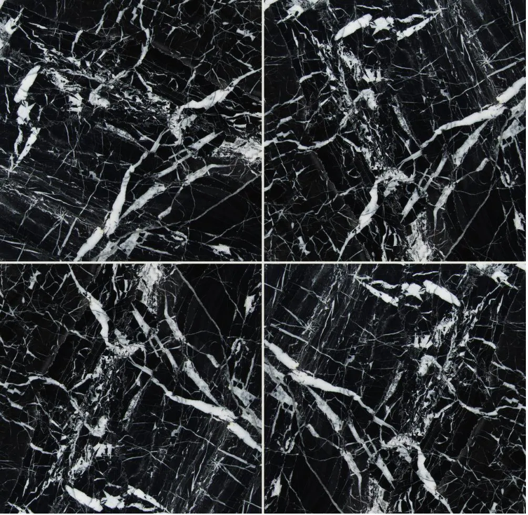 Black Ice Marble 12 in. x 12 in. Polished Marble Tile (5 sq. ft. / case) (7 cases)
