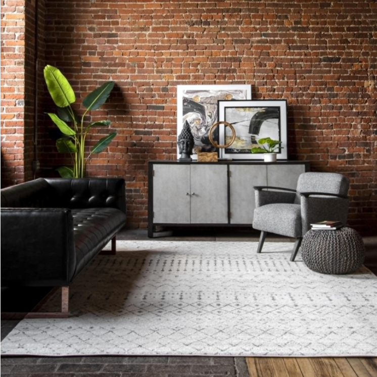 Blythe Modern Moroccan Trellis Gray 5 ft. x 8 ft. Area Rug