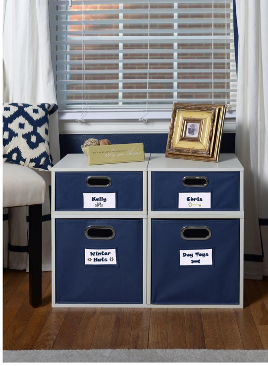6.5 in. H x 13 in. W x 13 in. D White Wood 1-Cube Organizer KB1057