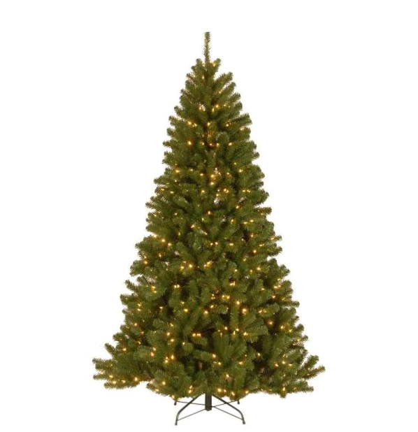 7 ft. North Valley Spruce Hinged Artificial Christmas Tree with 500 Clear Lights