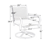 Black Rattan Metal Patio Outdoor Dining Swivel Chair with Beige Cushion (2-Pack)
