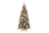 7.5 ft. Snowy Mountain Pine Slim Pine Artificial Christmas Tree with Clear Lights