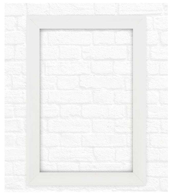 23 in. x 33 in. (S2) Rectangular Mirror Frame in Matte White (Set of 2) KB1105-A5-B3-P2