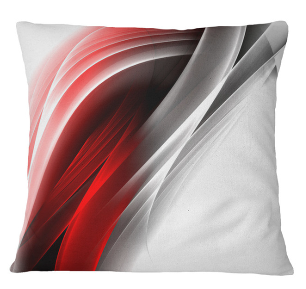 3D Pink Silver Vertical Lines Abstract Throw Pillow, 18"x18", set of 3