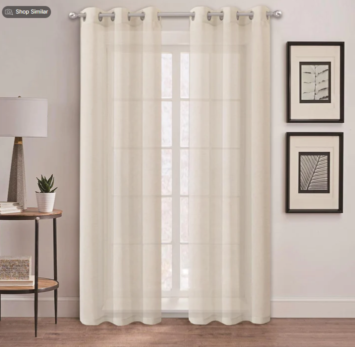 Blended Linen Window Panel Pair 76" x 96" (set of 2)