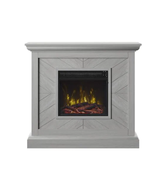 42 in. Wall Mantel Freestanding Electric Fireplace in Sargent Oak