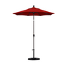 6 ft. Bronze Aluminum Pole Market Aluminum Ribs Push Tilt Crank Lift Patio Umbrella in Jockey Red Sunbrella KB2583-A4-B3-P1