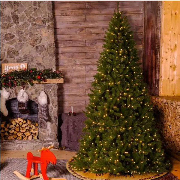 10 ft. North Valley Spruce Artificial Christmas Tree with Clear Lights