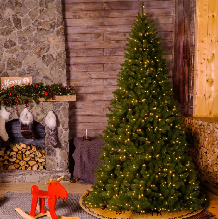 10 ft. North Valley Spruce Artificial Christmas Tree with Clear Lights