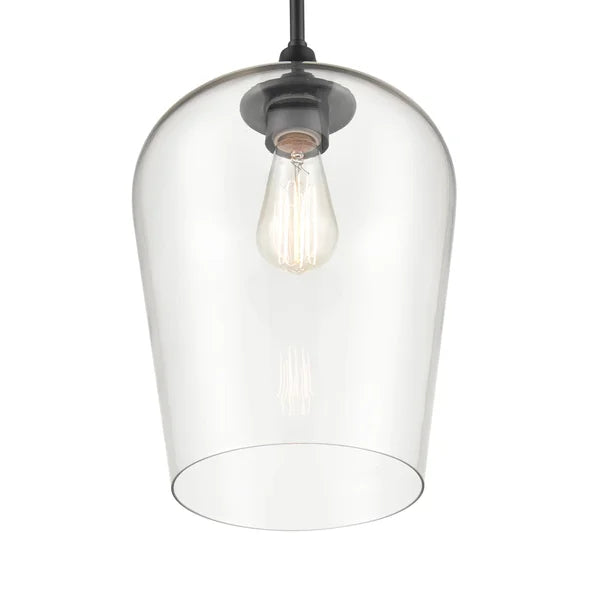 1 Light 10 In. Matte Black Mini-Pendant