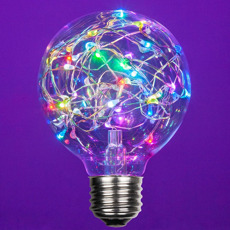 1 Watt (25 Watt Equivalent), G80 LED, Non-Dimmable Light Bulb, Color Changing E26/Medium (Standard) Base, (Set of 3)