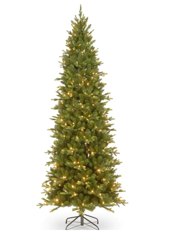 7.5 ft. Feel Real Ashland Spruce Slim Hinged Tree with 500 Dual Color LED Lights Plus PowerConnect