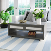 47.38 in. Crete Oak Rectangle MDF Coffee Table with Drawers