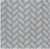 Ice Bevel Herringbone 11.08 in. x 13.86 in. x 8mm Glossy Glass Mesh-Mounted Mosaic Tile (10.6 sq. ft. / case)