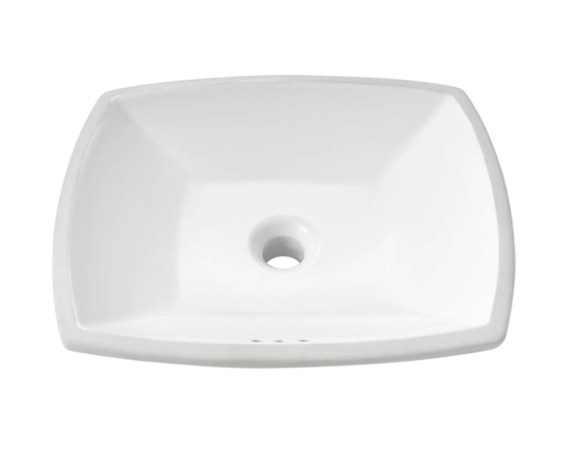 American Standard Edgemere 18-1/2" Undermount Vitreous China Bathroom Sink with Overflow