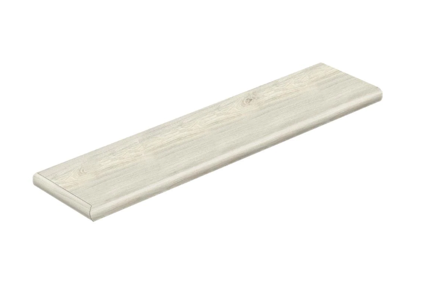 Ocala Oak/Chiffon Lace Oak/Salt Shore Wood 47in.Lx12-1/8in.Wx1-11/16in.T Vinyl Overlay Left Return for Stairs 1 in. T (Set of 12)