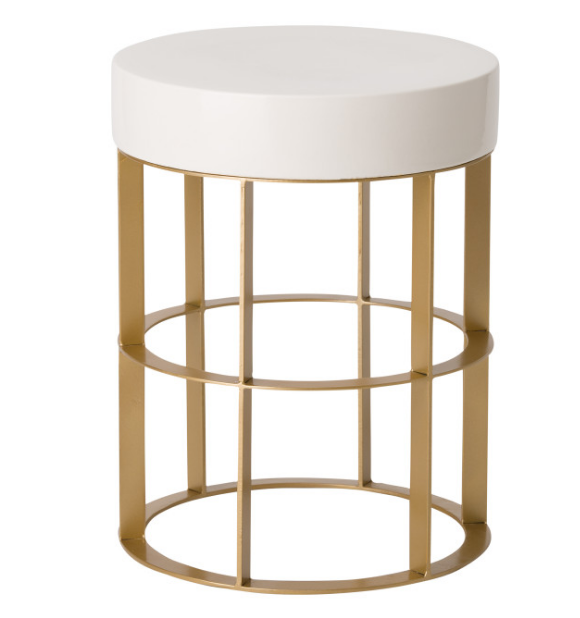 White Large Milo Metal Stool CYB725