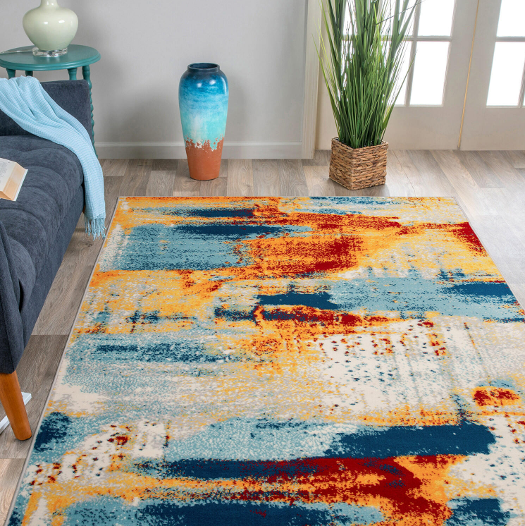 Splash Contemporary Multi 5 ft. x 7 ft. Area Rug